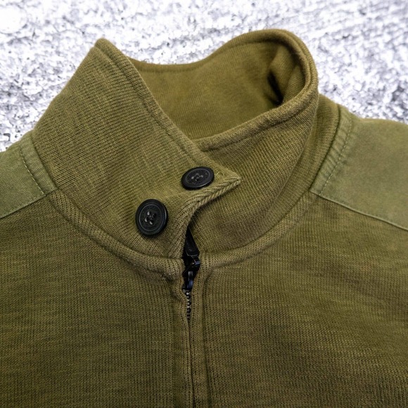 Ben Sherman Mens Jacket Size M Green Knit Nylon & Cotton Bomber Style Jacket - Picture 6 of 14